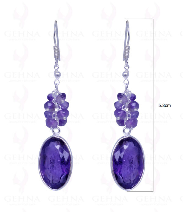 Amethyst Gemstone Earrings Made In .925 Sterling Silver ES-1449