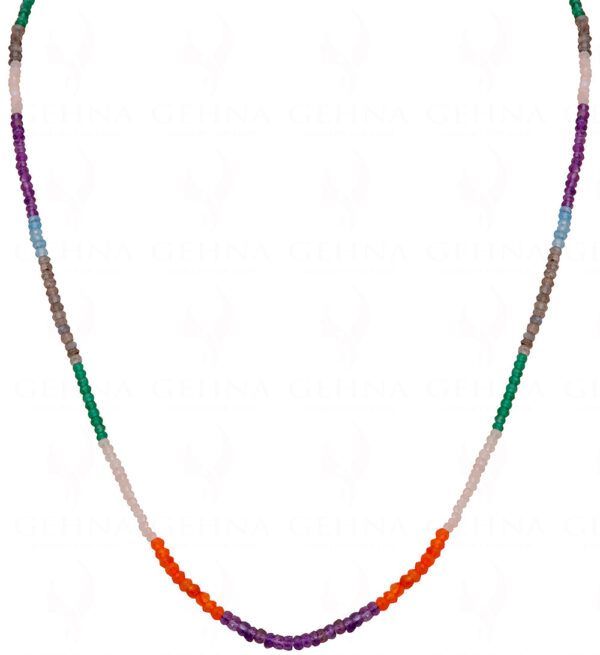 Multi Color Gemstone faceted Bead Necklace NS-1451