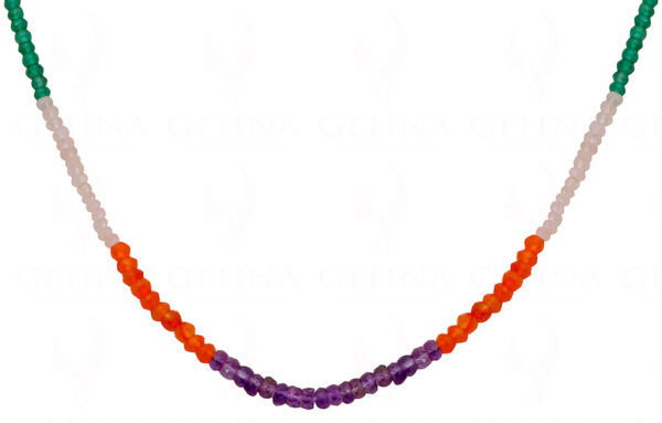 Multi Color Gemstone faceted Bead Necklace NS-1451