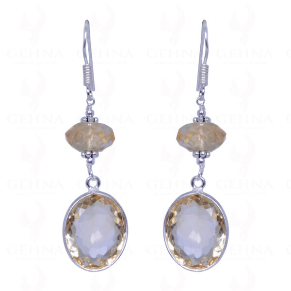 Citrine Gemstone Earrings Made In .925 Sterling Silver ES-1452