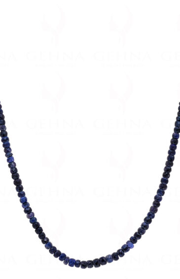 Blue Sapphire Gemstone Faceted Bead Necklace NP-1452