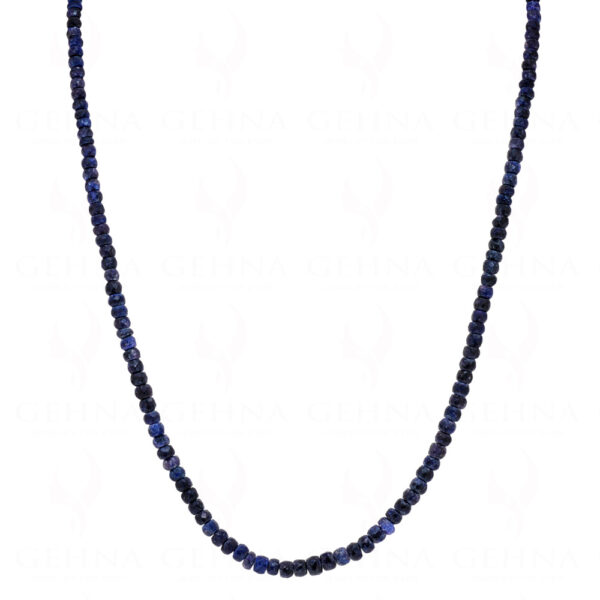 Blue Sapphire Gemstone Faceted Bead Necklace NP-1452