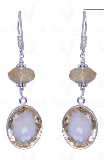 Citrine Gemstone Earrings Made In .925 Sterling Silver ES-1452