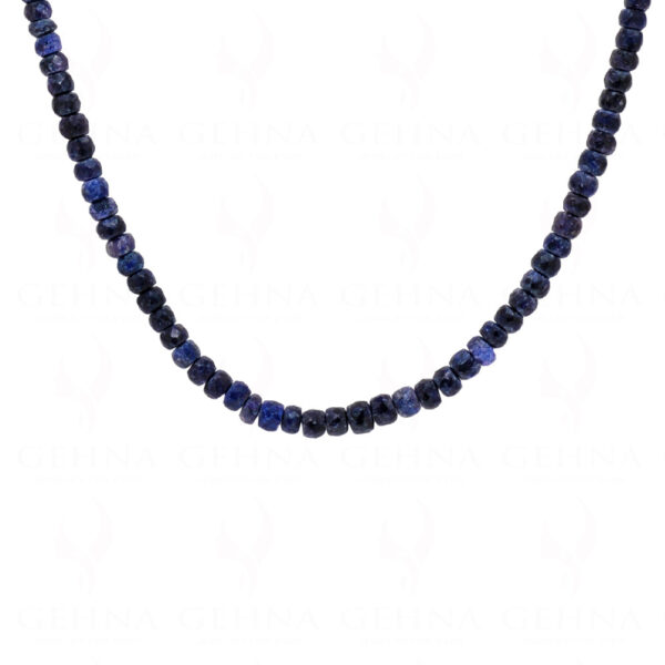 Blue Sapphire Gemstone Faceted Bead Necklace NP-1452