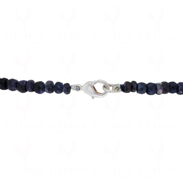 Blue Sapphire Gemstone Faceted Bead Necklace NP-1452