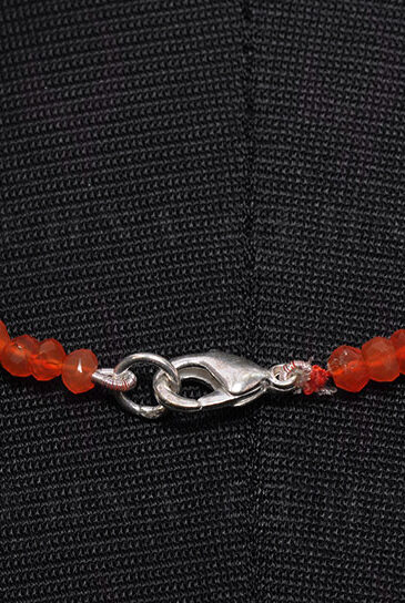 Carnelian Gemstone Faceted Bead Necklace NS-1453