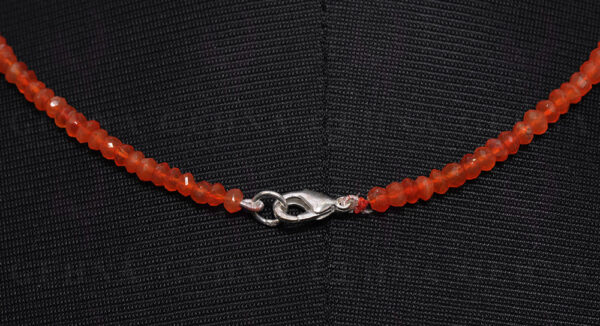 Carnelian Gemstone Faceted Bead Necklace NS-1453