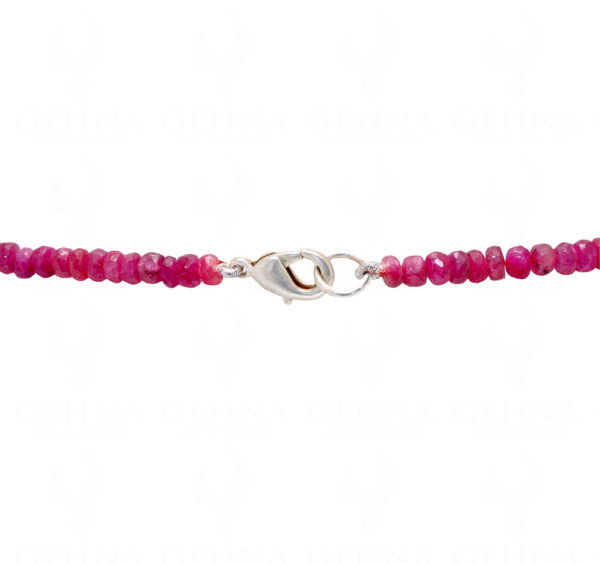 Ruby Gemstone Faceted Bead Necklace NP-1454