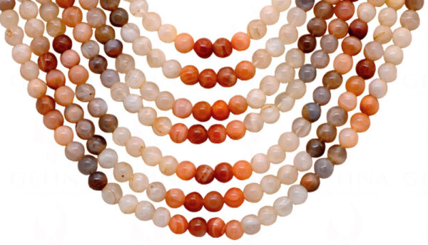 Multi Color MooNS-tone Gemstone Cabochon Bead Necklace NS-1456