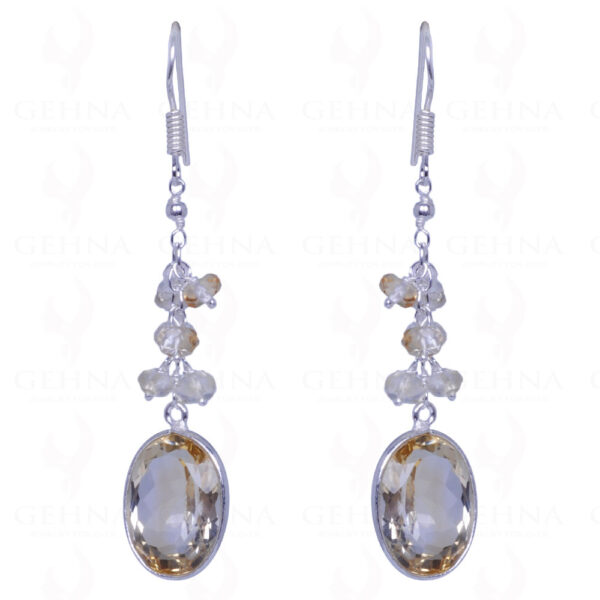 Citrine Gemstone Earrings Made In .925 Solid Silver ES-1457