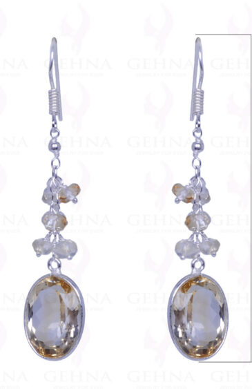 Citrine Gemstone Earrings Made In .925 Solid Silver ES-1457