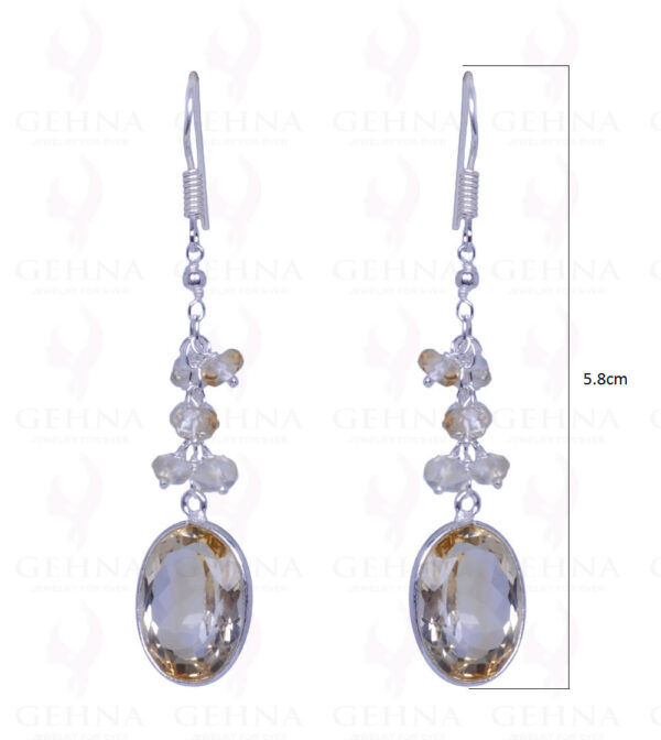 Citrine Gemstone Earrings Made In .925 Solid Silver ES-1457