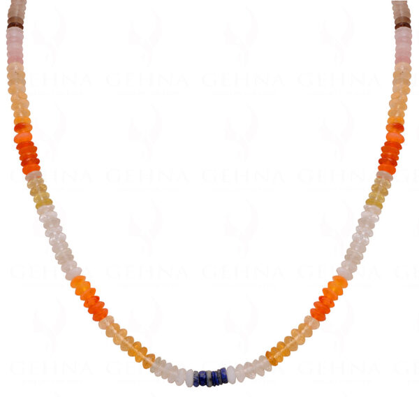 Multi Color Gemstone Faceted Bead Necklace NS-1459