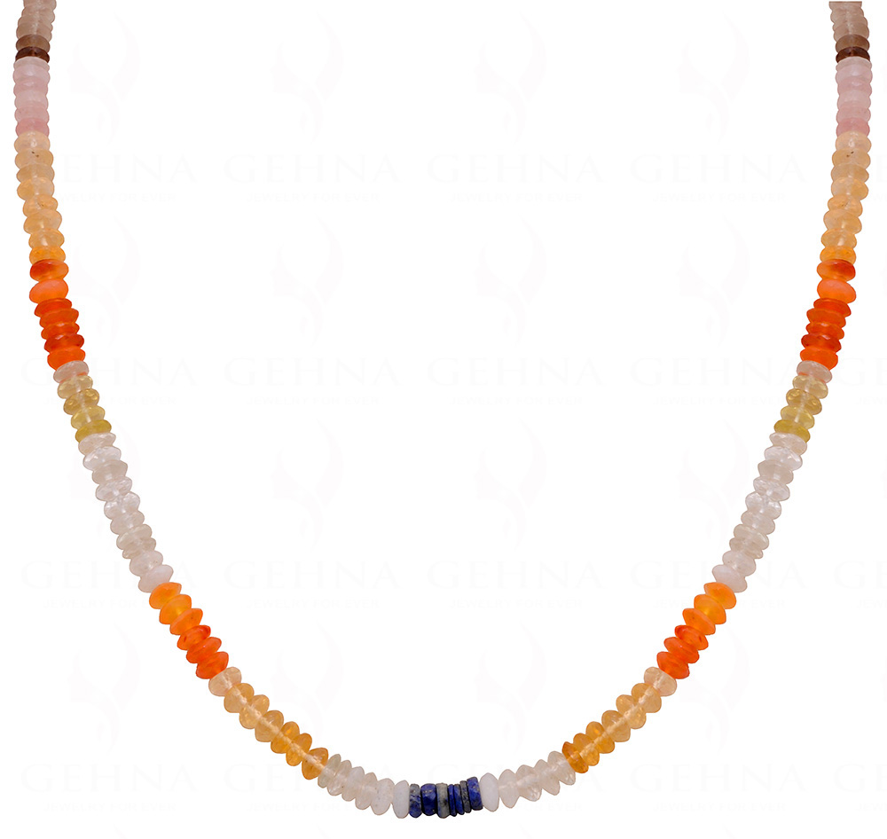 Multi Color Gemstone Faceted Bead Necklace NS-1459