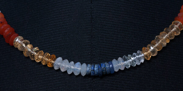 Multi Color Gemstone Faceted Bead Necklace NS-1459