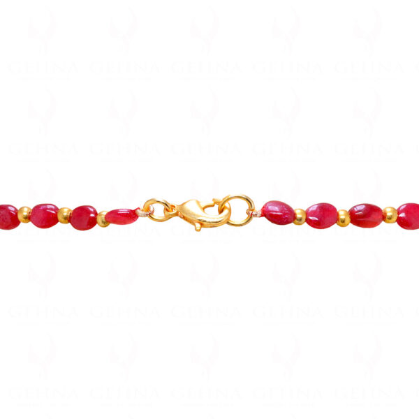 Rare Ruby Gemstone Tumble Bead Necklace NP-1459