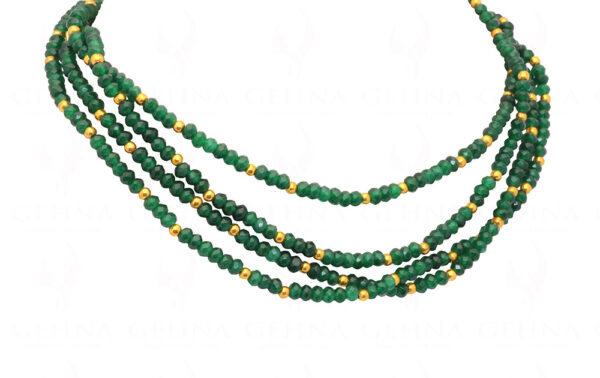 Emerald Gemstone Faceted Bead String NP-1461