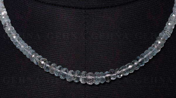 Aquamarine Gemstone Faceted Bead Necklace NS-1461