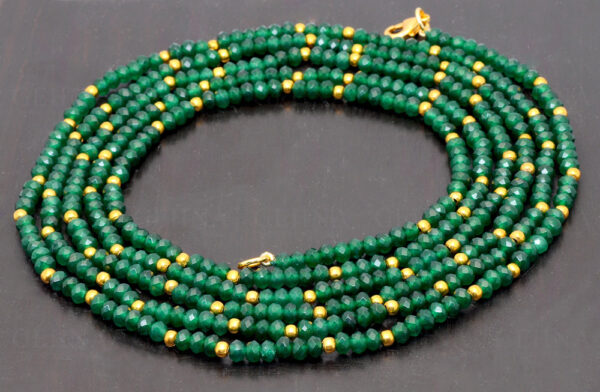 Emerald Gemstone Faceted Bead String NP-1461