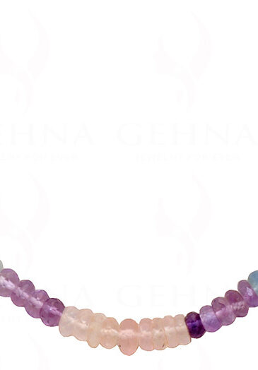 Multi Color Gemstone Faceted Bead Necklace NS-1462