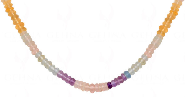 Multi Color Gemstone Faceted Bead Necklace NS-1462