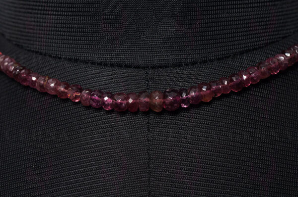 Pink Tourmaline Gemstone faceted Bead Necklace NS-1463