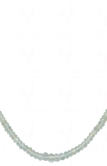 Aquamarine Gemstone Faceted Bead Necklace NS-1464