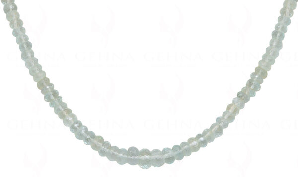 Aquamarine Gemstone Faceted Bead Necklace NS-1464