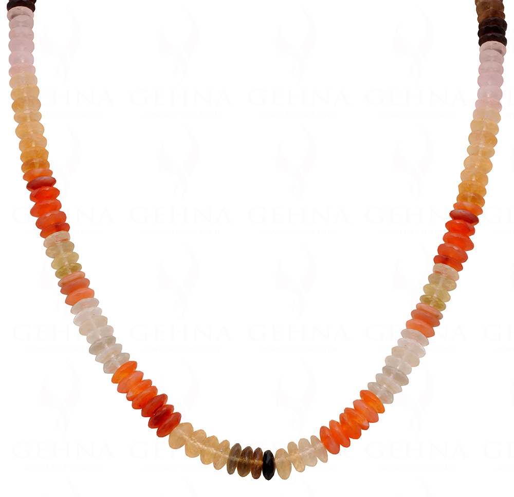 Multi Color Gemstone Faceted Bead Necklace NS-1465