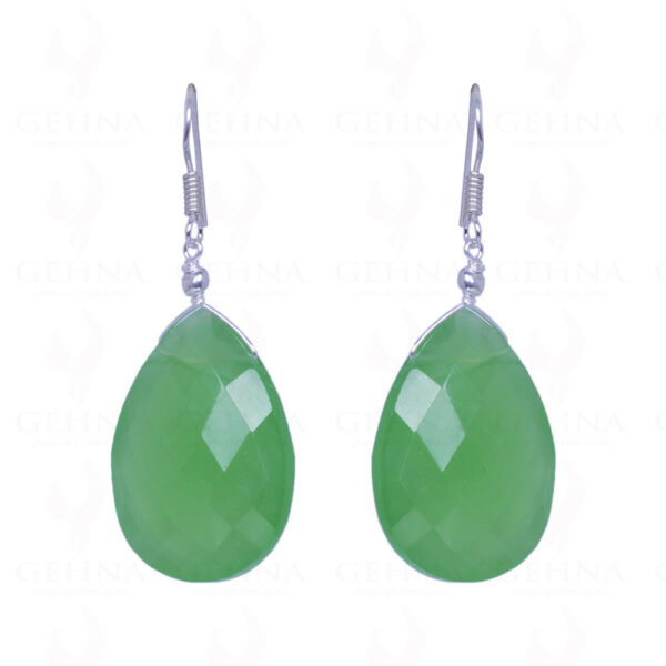 Prehnite Gemstone Earrings Made In .925 Solid Silver ES-1466