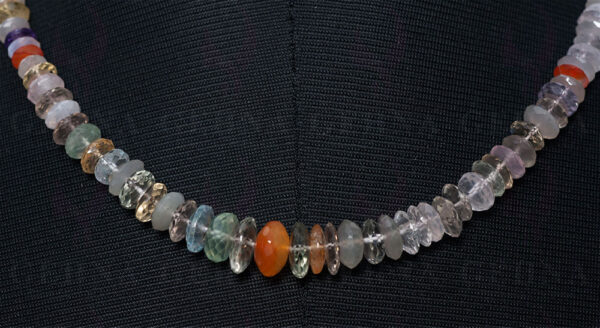 Multi Color Gemstone Faceted Bead Necklace NS-1466