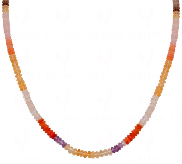 Multi Color Gemstone Faceted Bead Necklace NS-1467