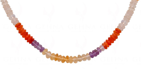 Multi Color Gemstone Faceted Bead Necklace NS-1467