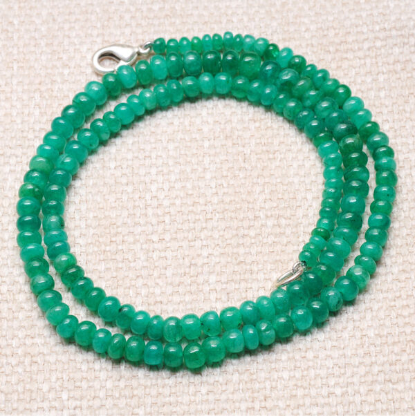 Emerald Gemstone Round Shape Beaded Necklace NP-1468