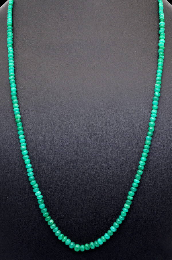 Emerald Gemstone Round Shape Beaded Necklace NP-1468