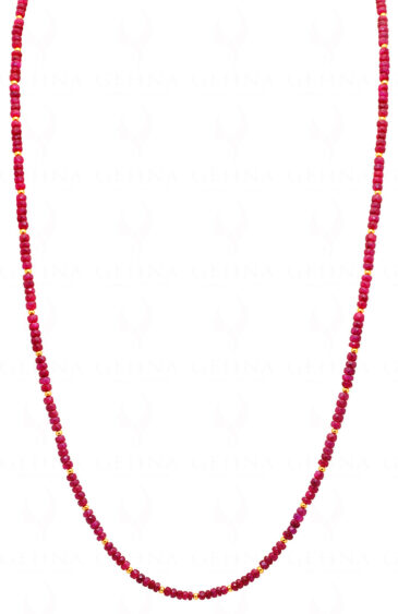 Glass Filled Ruby Gemstone Faceted Bead String NP-1469