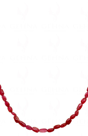 Pink Tourmaline Gemstone Oval Shaped Necklace NS-1469