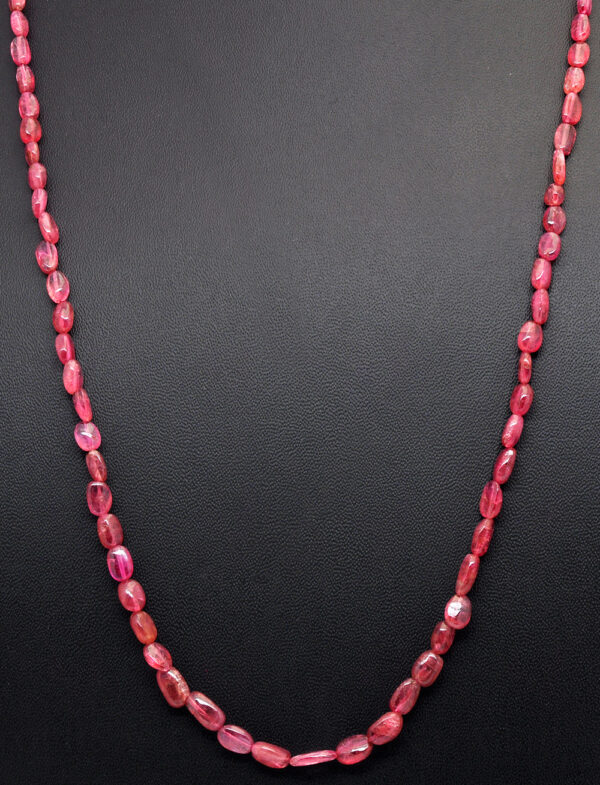 Pink Tourmaline Gemstone Oval Shaped Necklace NS-1469