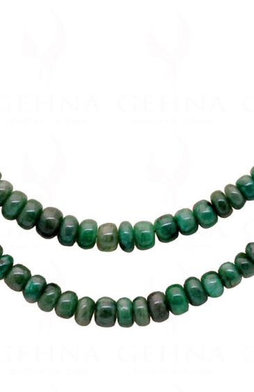 Glass Filled Emerald Gemstone Cushion Shaped Bead String NP-1470