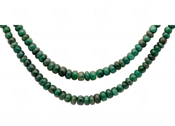 Glass Filled Emerald Gemstone Cushion Shaped Bead String NP-1470