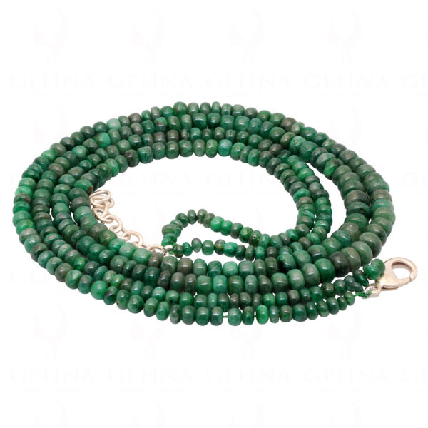 Glass Filled Emerald Gemstone Cushion Shaped Bead String NP-1470