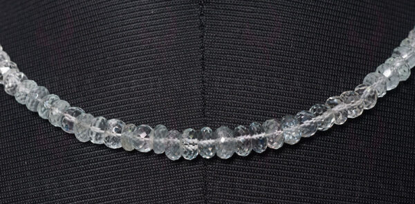 Aquamarine Gemstone Faceted Bead Necklace NS-1471