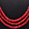 3 Rows Of Ruby Gemstone Faceted Bead Necklace NP-1475
