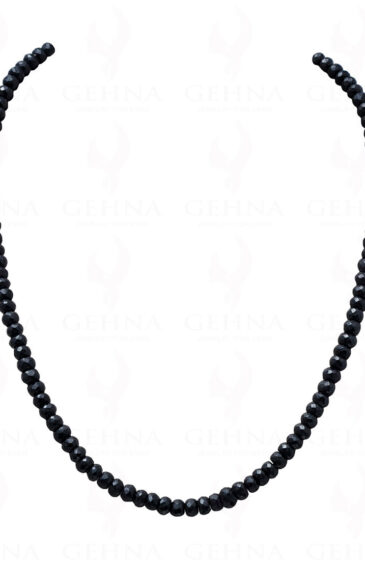 Black Spinel Gemstone Faceted Bead Necklace NS-1476