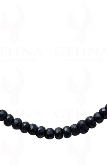 Black Spinel Gemstone Faceted Bead Necklace NS-1476