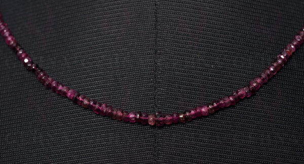 Pink Tourmaline Gemstone Faceted Bead Necklace NS-1479