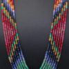 Ruby Emerald Sapphire 7 Rows Faceted Bead Necklace NP-1479