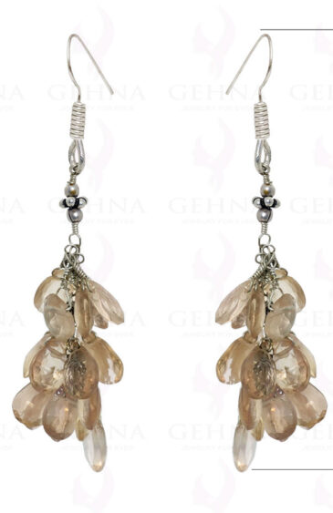 Champion Quartz Gemstone Hanging Earrings Made In .925 Sterling Silver ES-1480