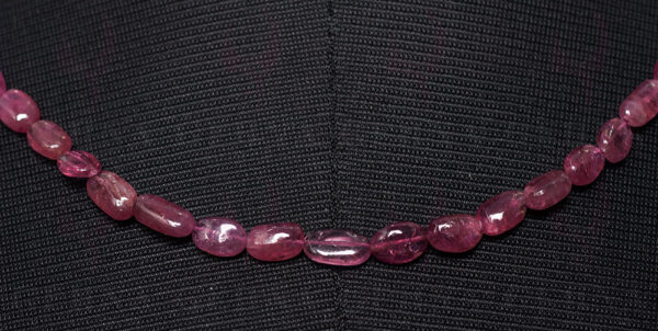 Pink Tourmaline Gemstone Oval Shaped Necklace NS-1483