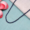 Blue Sapphire Gemstone Faceted Bead Necklace NP-1483